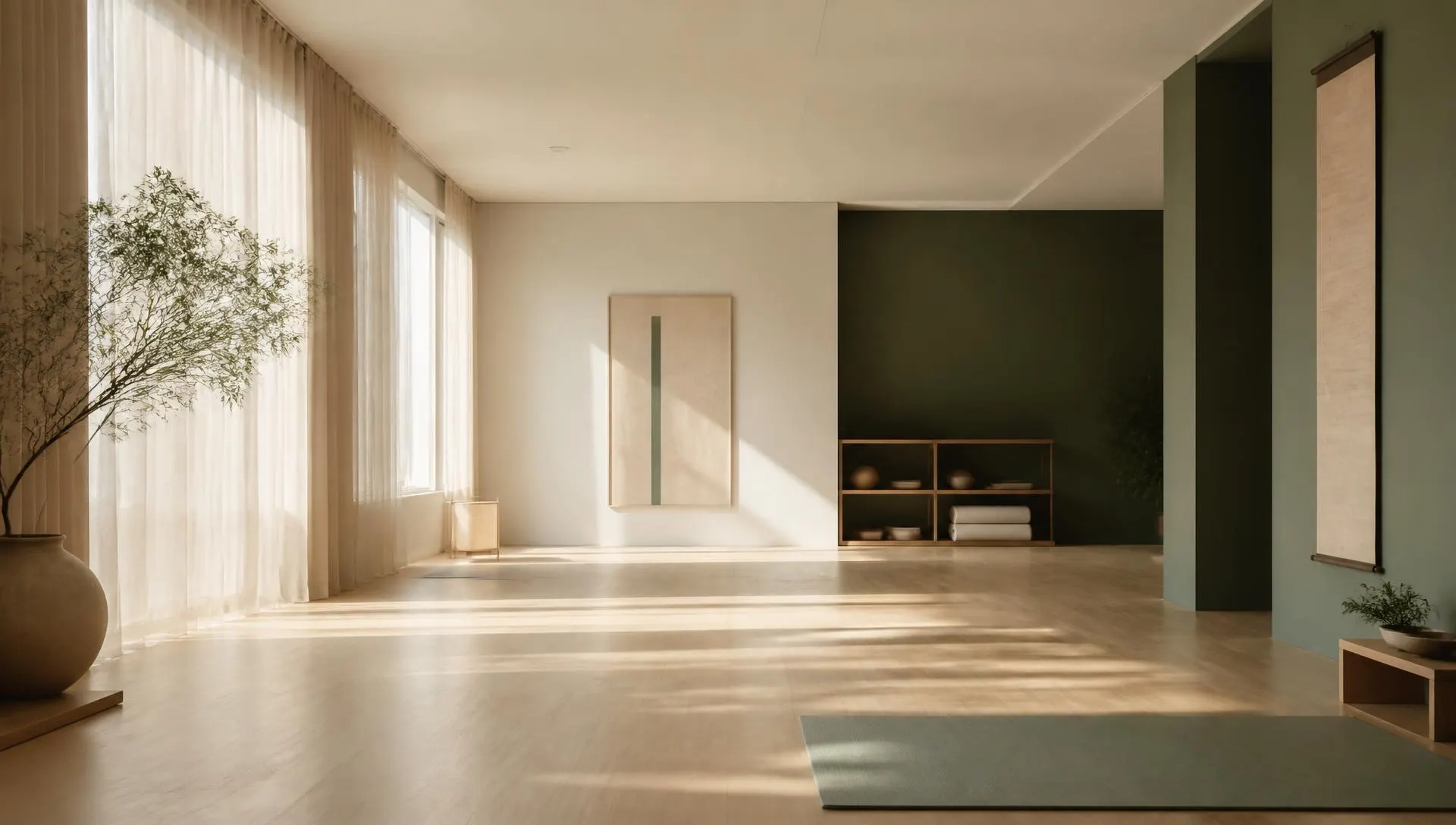 Sala luminosa di Nodō a Torino per percorsi di meditazione e respirazione